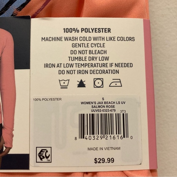 Reel Life Jacks Beach Long Sleeve UV Protection Beach Top Women’s Small Pink - Picture 6 of 6